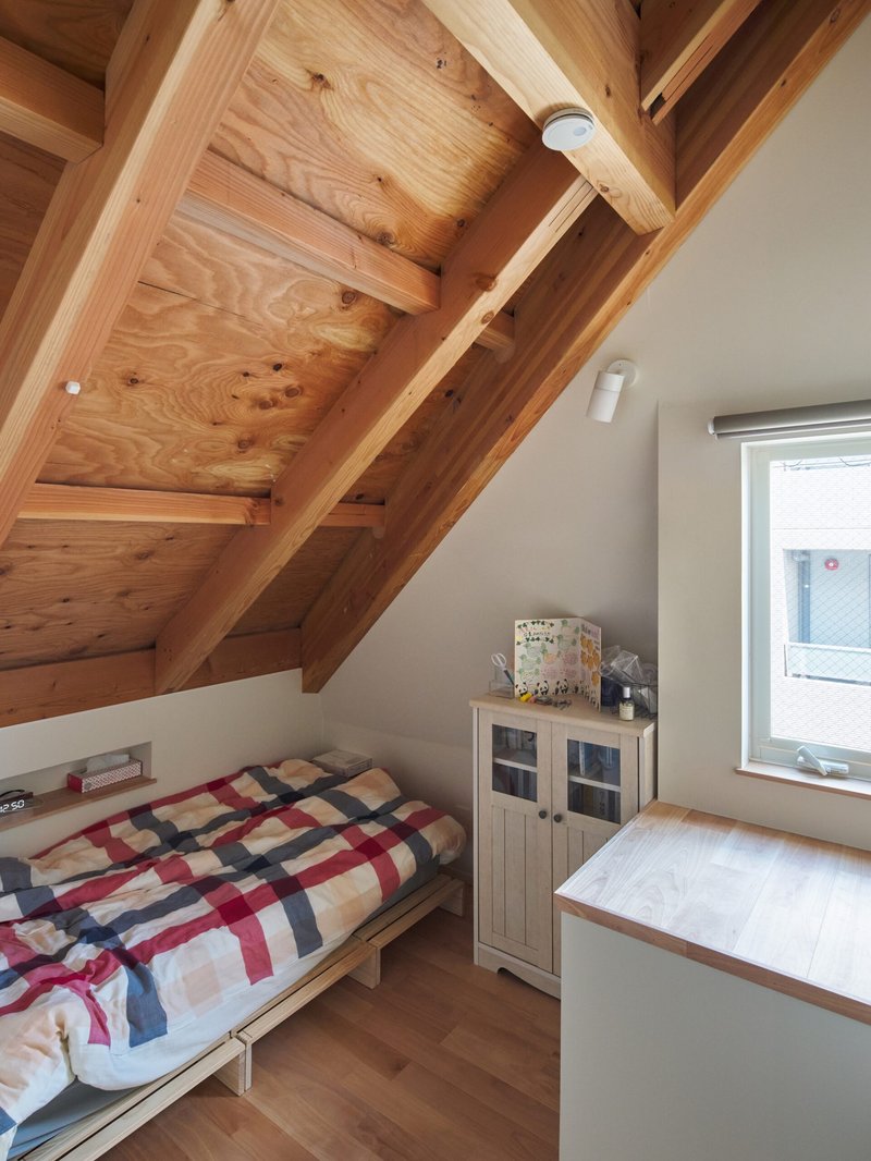 Two Large Roofs Leaning Together