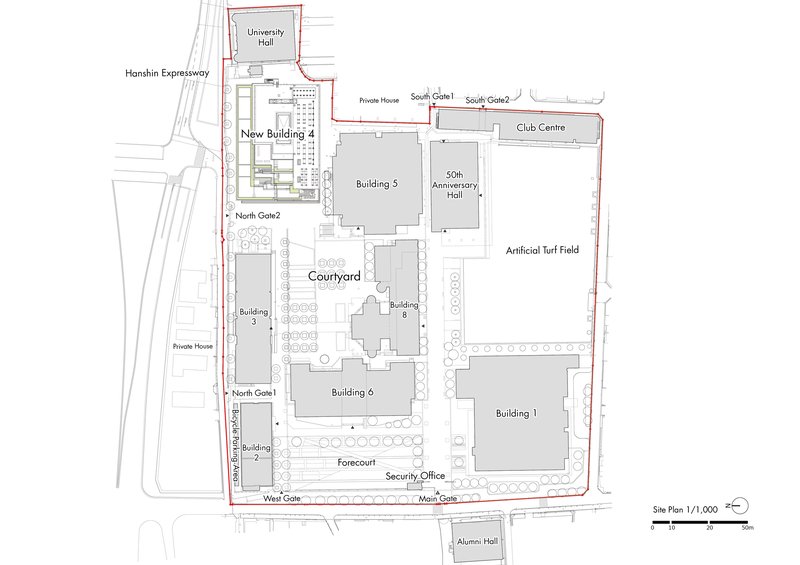 Hannan University Building 4 / Nikken Sekkei - Image 15 of 22