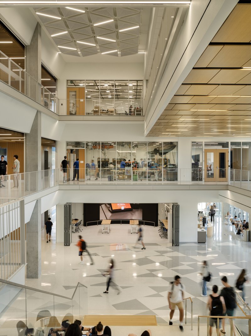 University of Florida - Malachowsky Hall for Data Science and Information Technology / Bohlin Cywinksi Jackson - Interior Photography, Glass, Stairs
